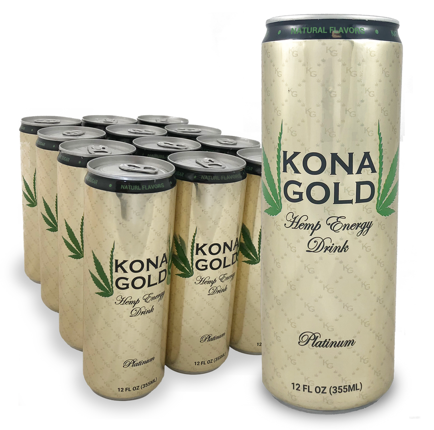 Kona Gold Platinum Hemp Energy Drink (12 Pack)