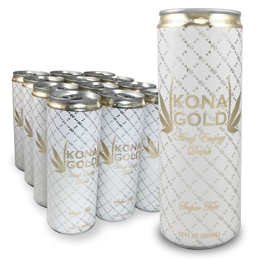 Kona Gold Sugar Free Hemp Energy Drink (12 Pack)