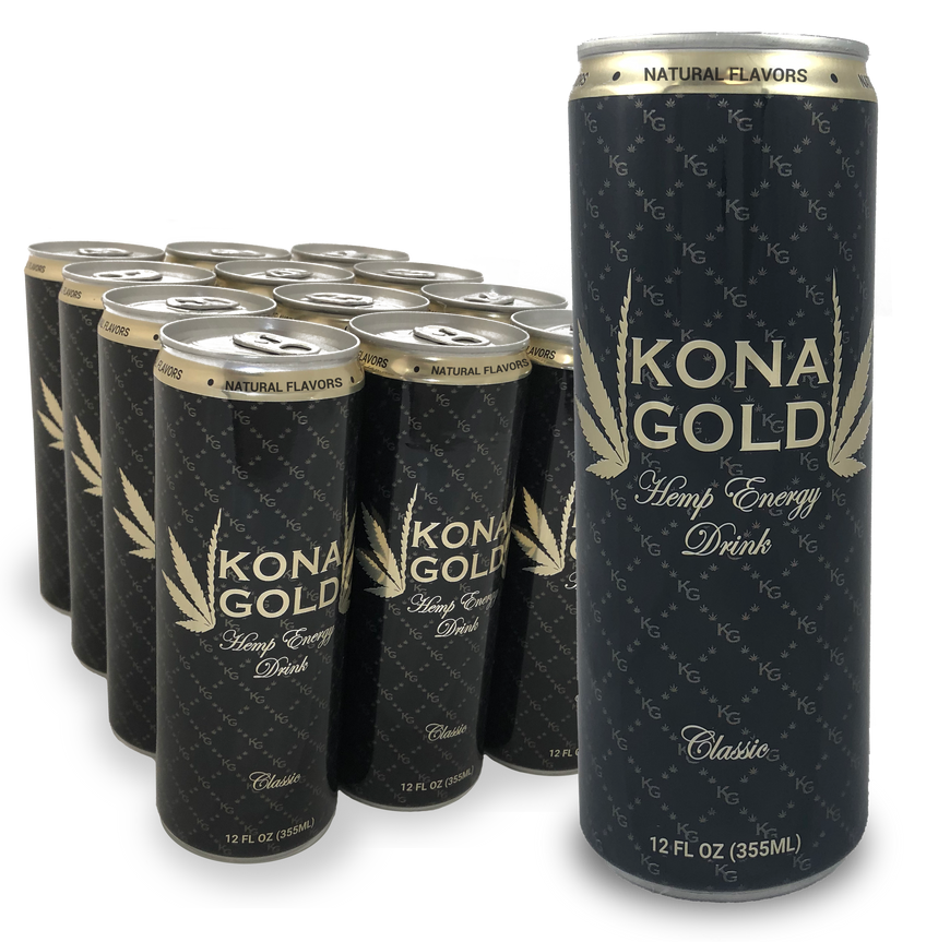 Kona Gold Classic Hemp Energy Drink (12 Pack)