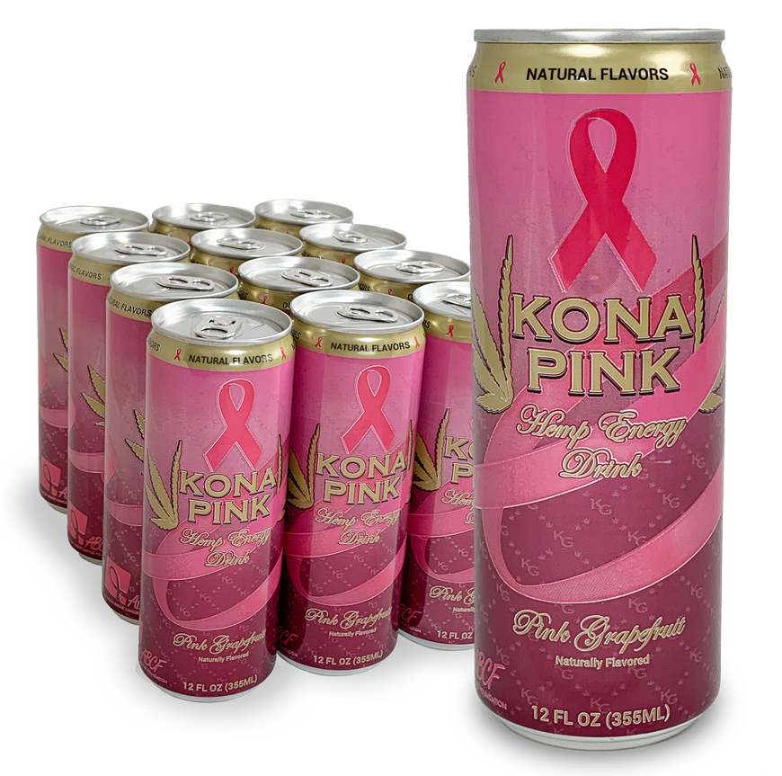 Kona Gold Pink Grapefruit Hemp Energy Drink (12 Pack)